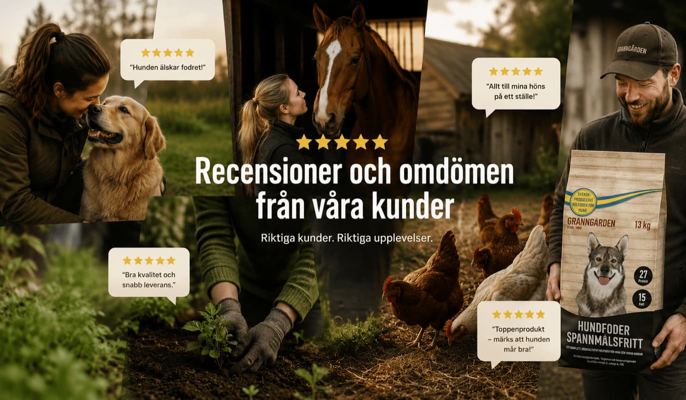 bild på nöjda kunder hos granngården som lämnat produktrecensioner