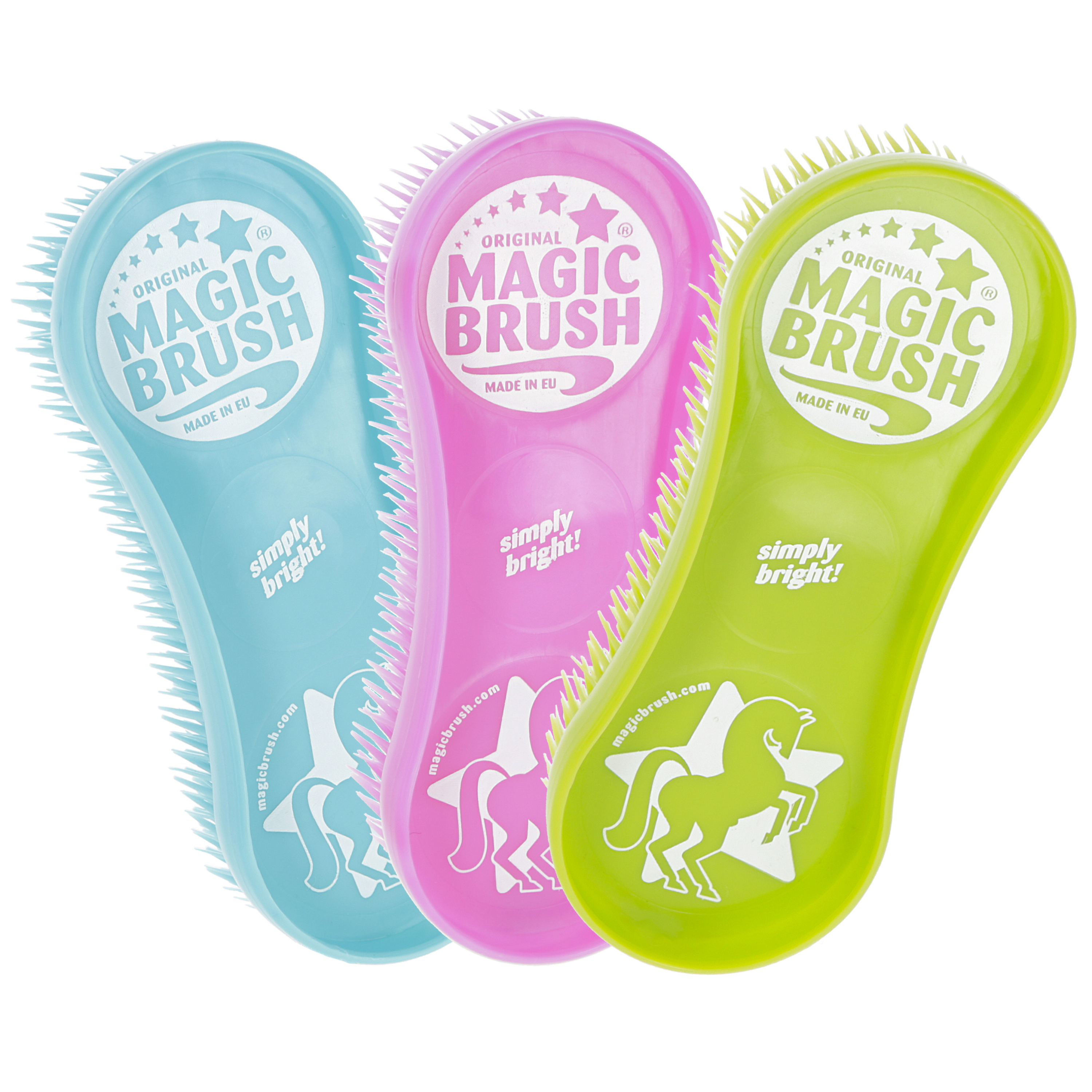 Piggborste Magic Brush Regnbåge, 3-pack
