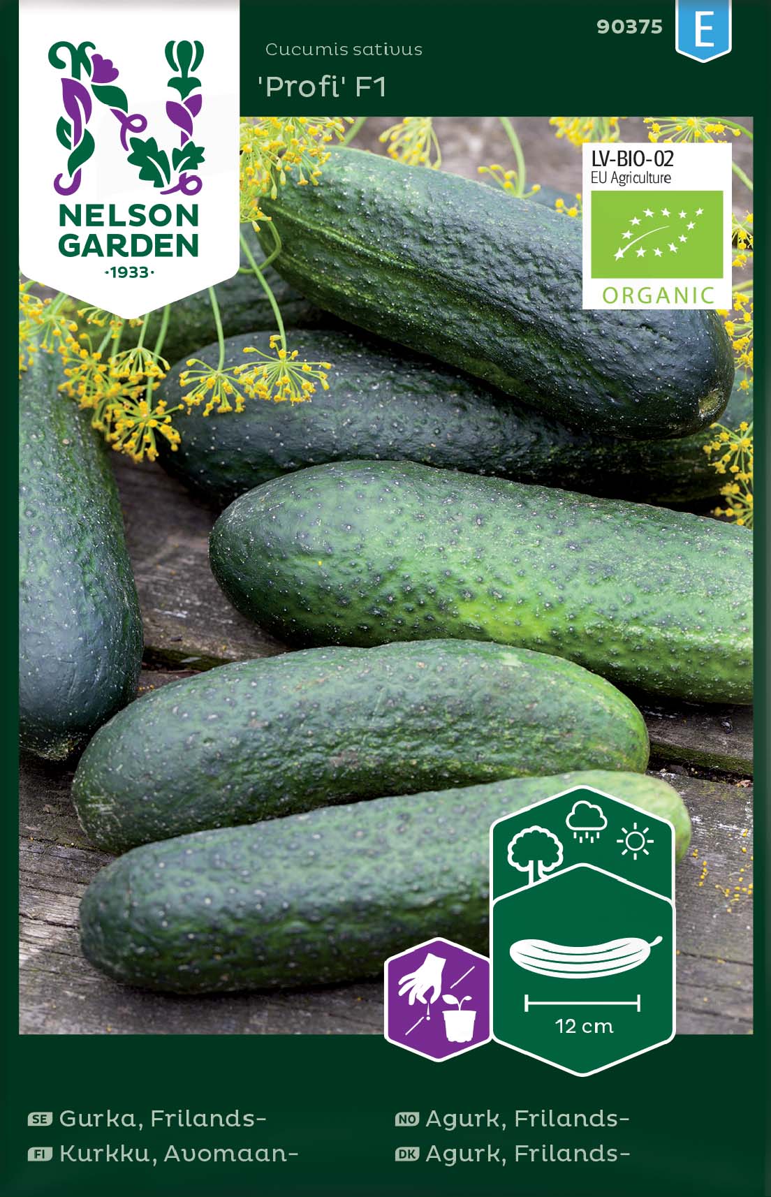 Fröer Nelson Garden Gurka Frilands Profi F Organic