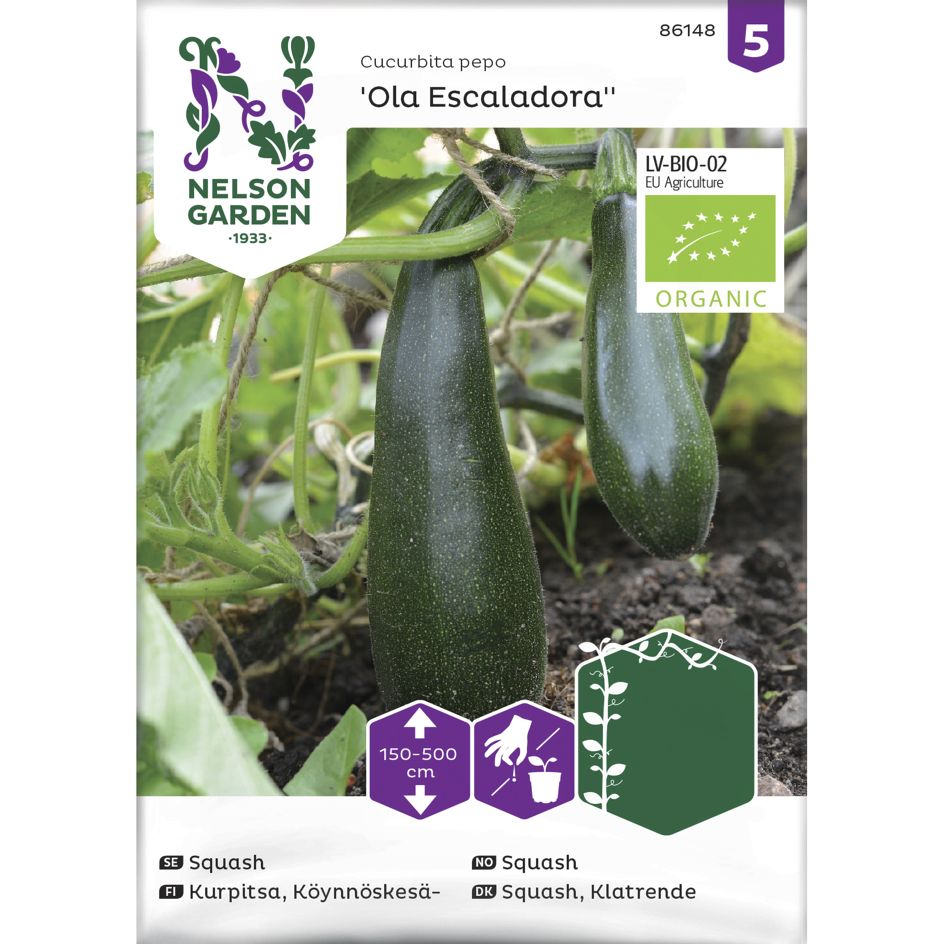 Fröer Nelson Garden Klängsquash Ola Escaladora Organic