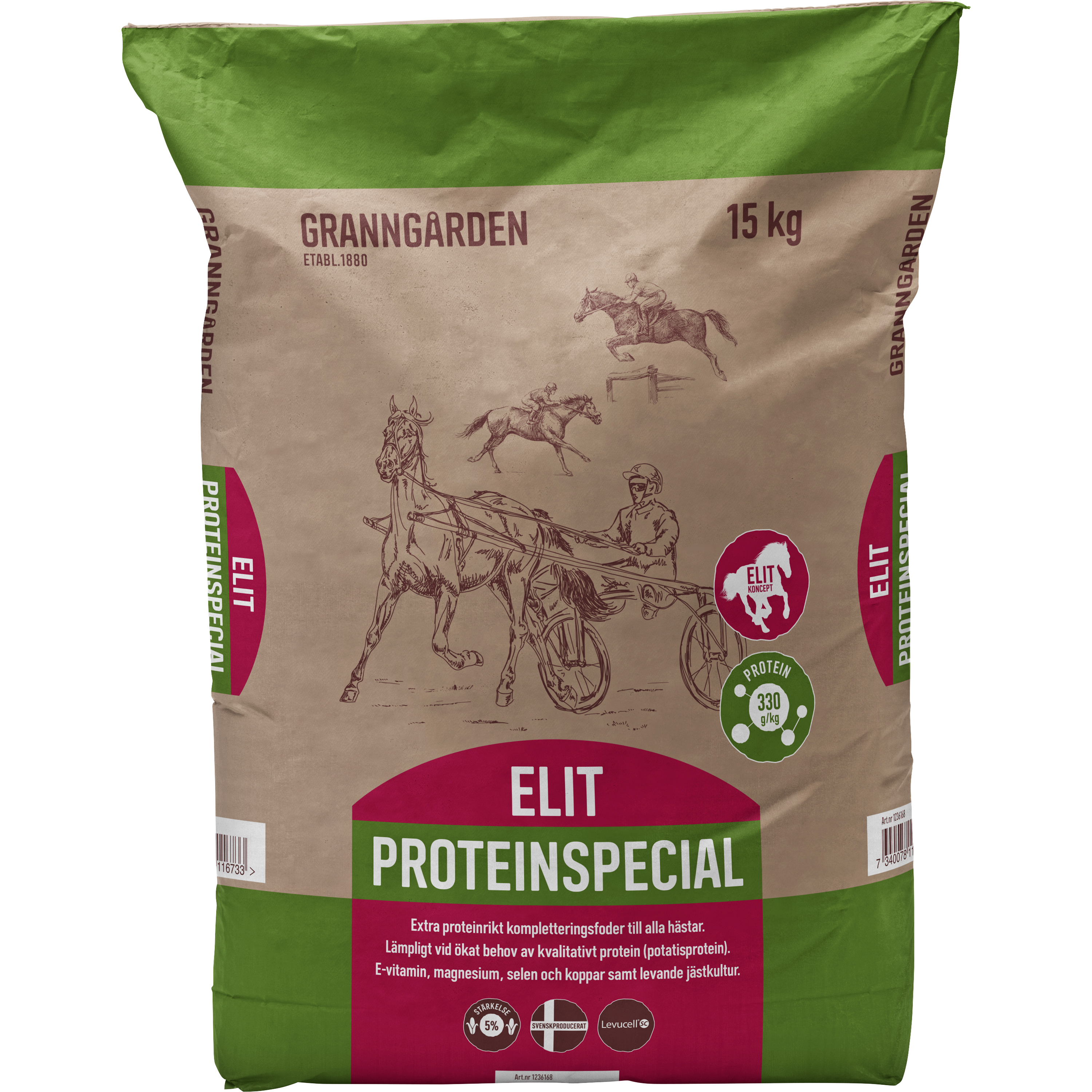 Hästfoder Granngården Elit Proteinspecial, 15 kg