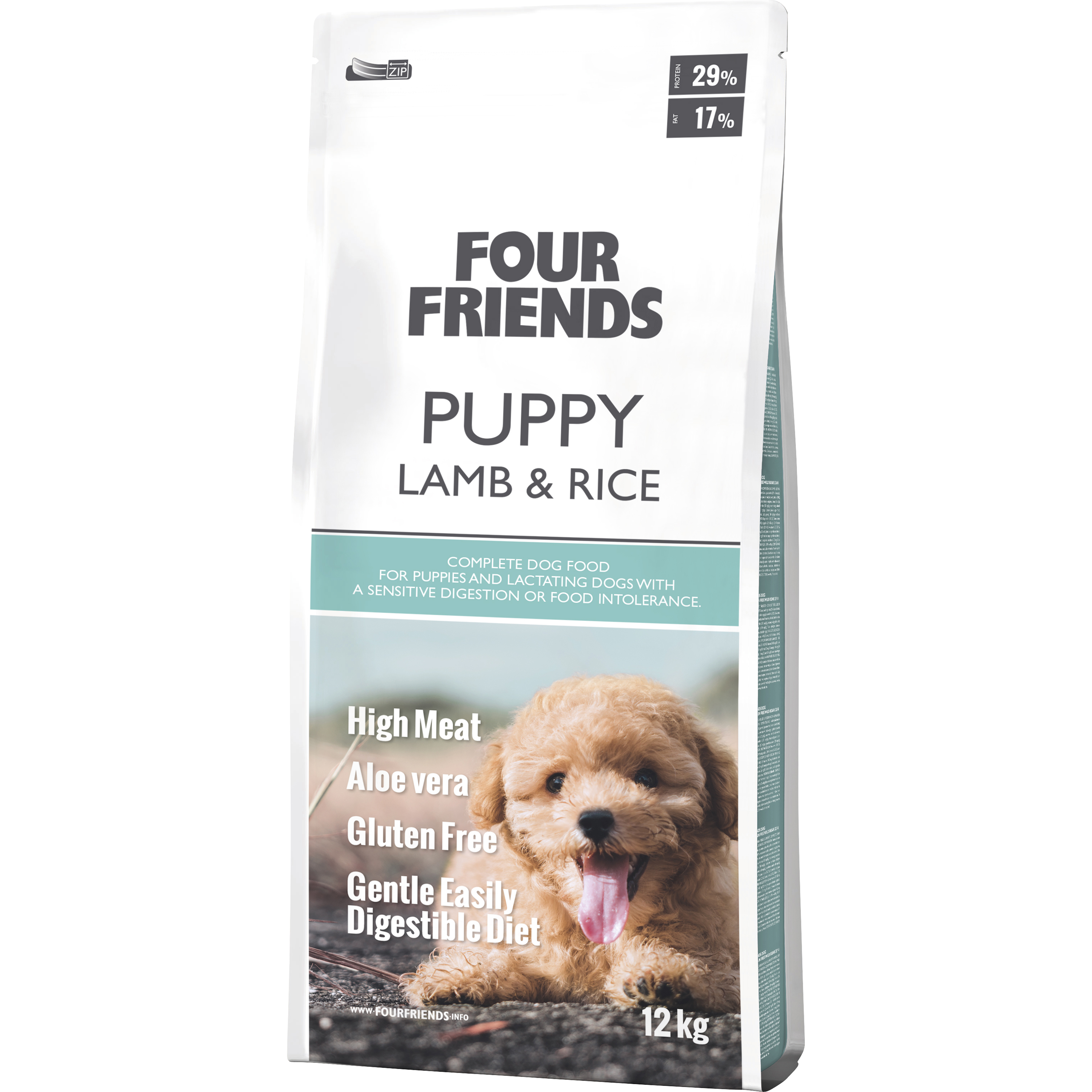 Valpfoder Four Friends Puppy Lamb & Rice 12kg