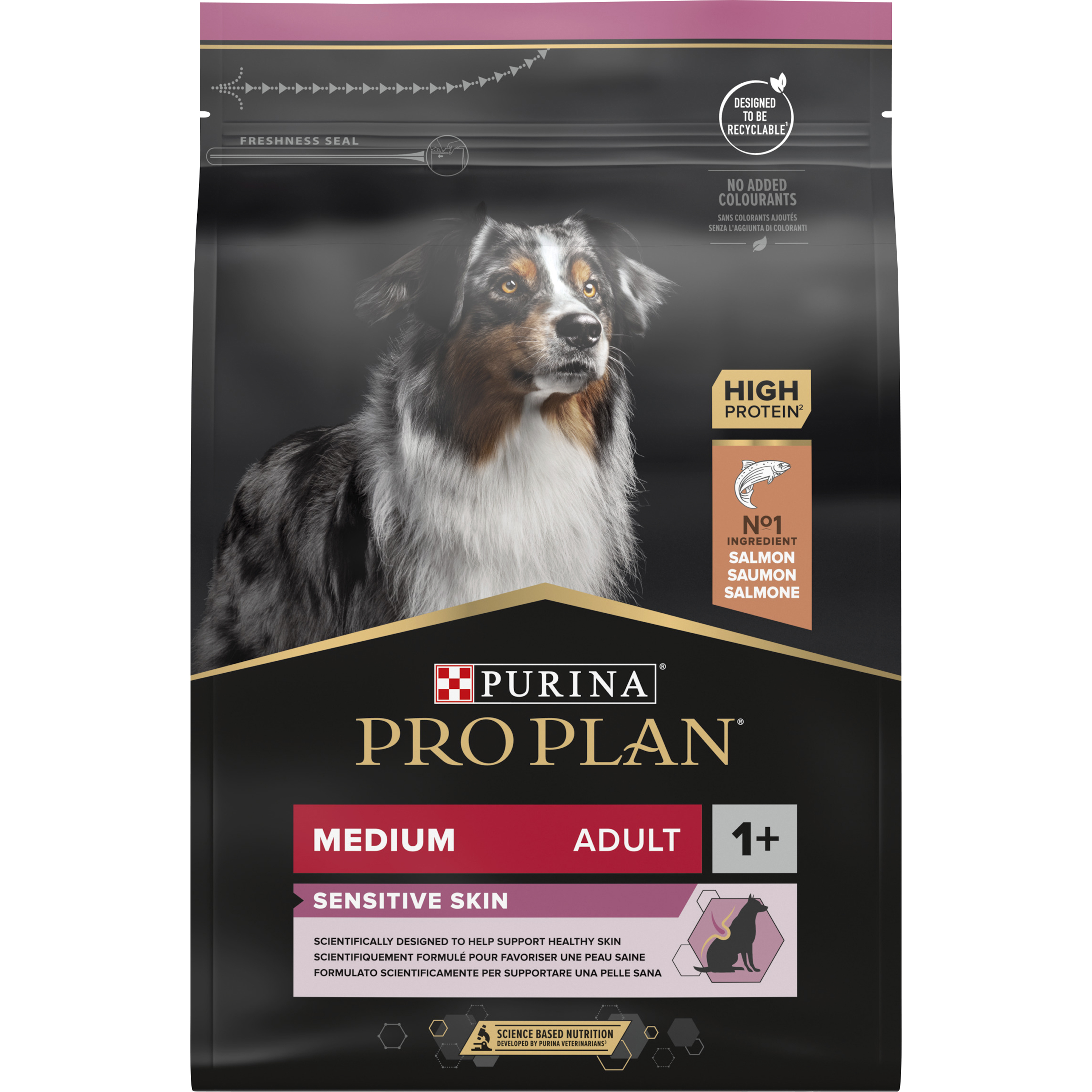Hundfoder Pro Plan Medium Adult Sensitive Skin 3 kg