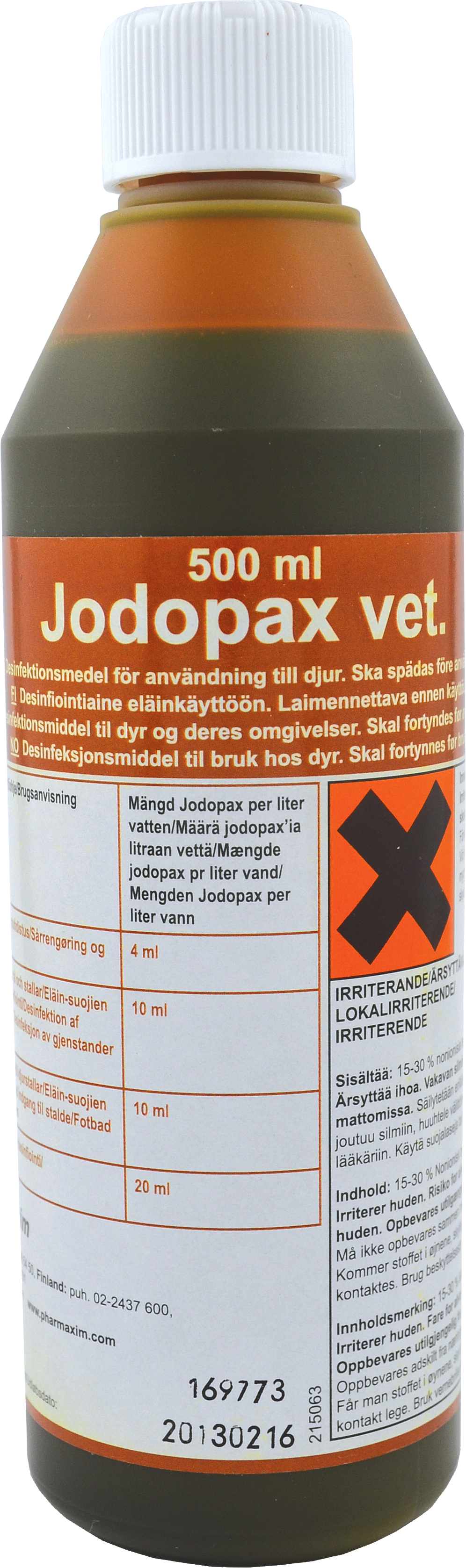 Desinfektion Kruuse Jodopax Vet 500ml