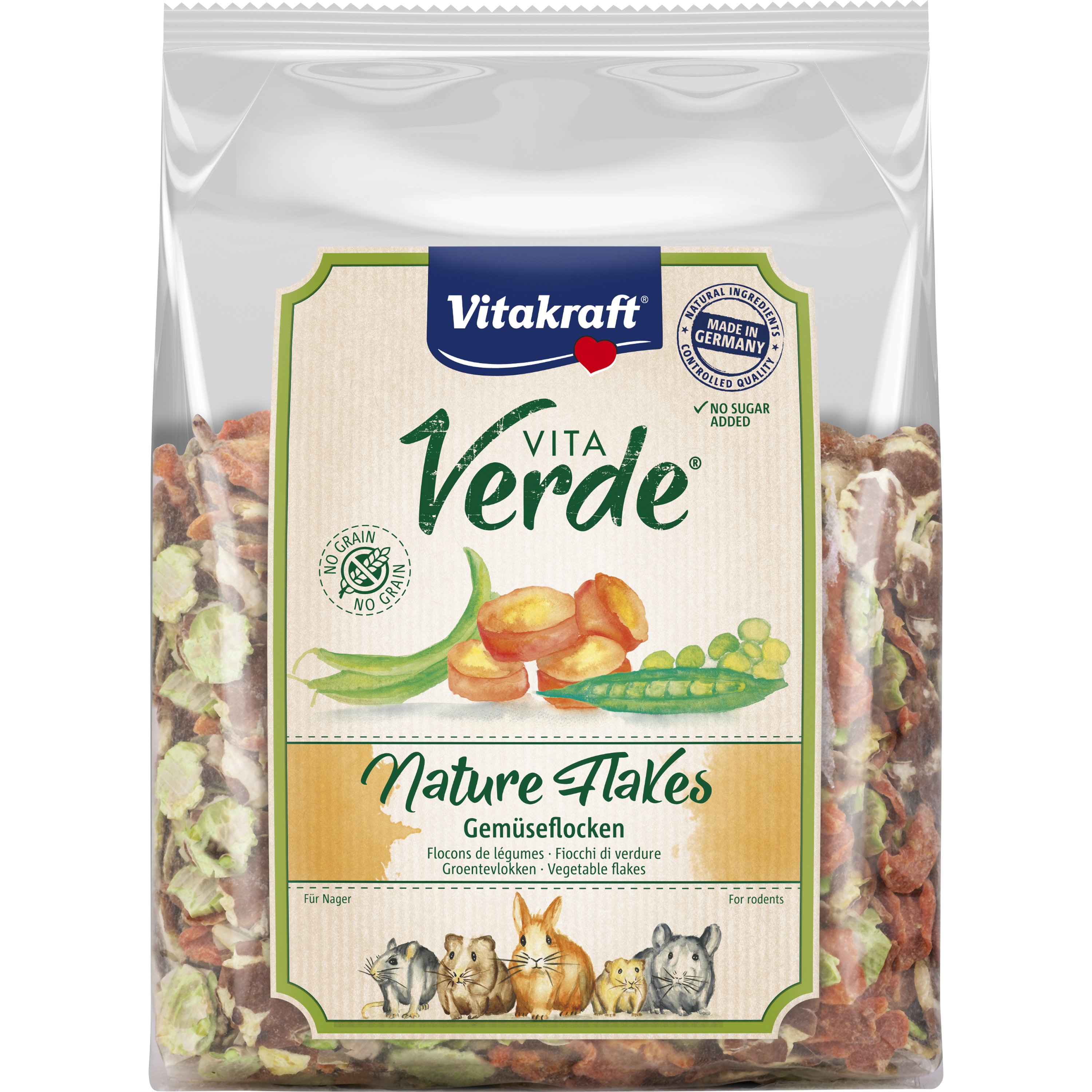 Gnagargodis Vitakraft Vita Verde Flakes Grönsaker, 400 g
