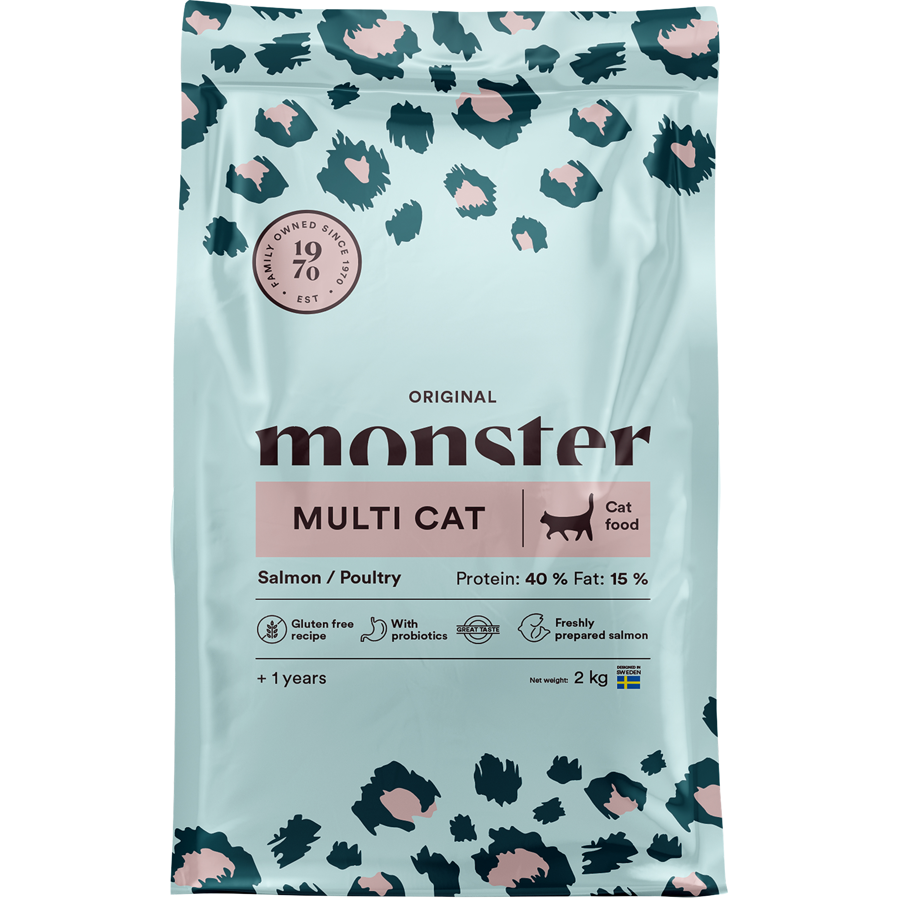 Kattmat Monster Original Adult Multi Cat Salmon/Poultry 2kg