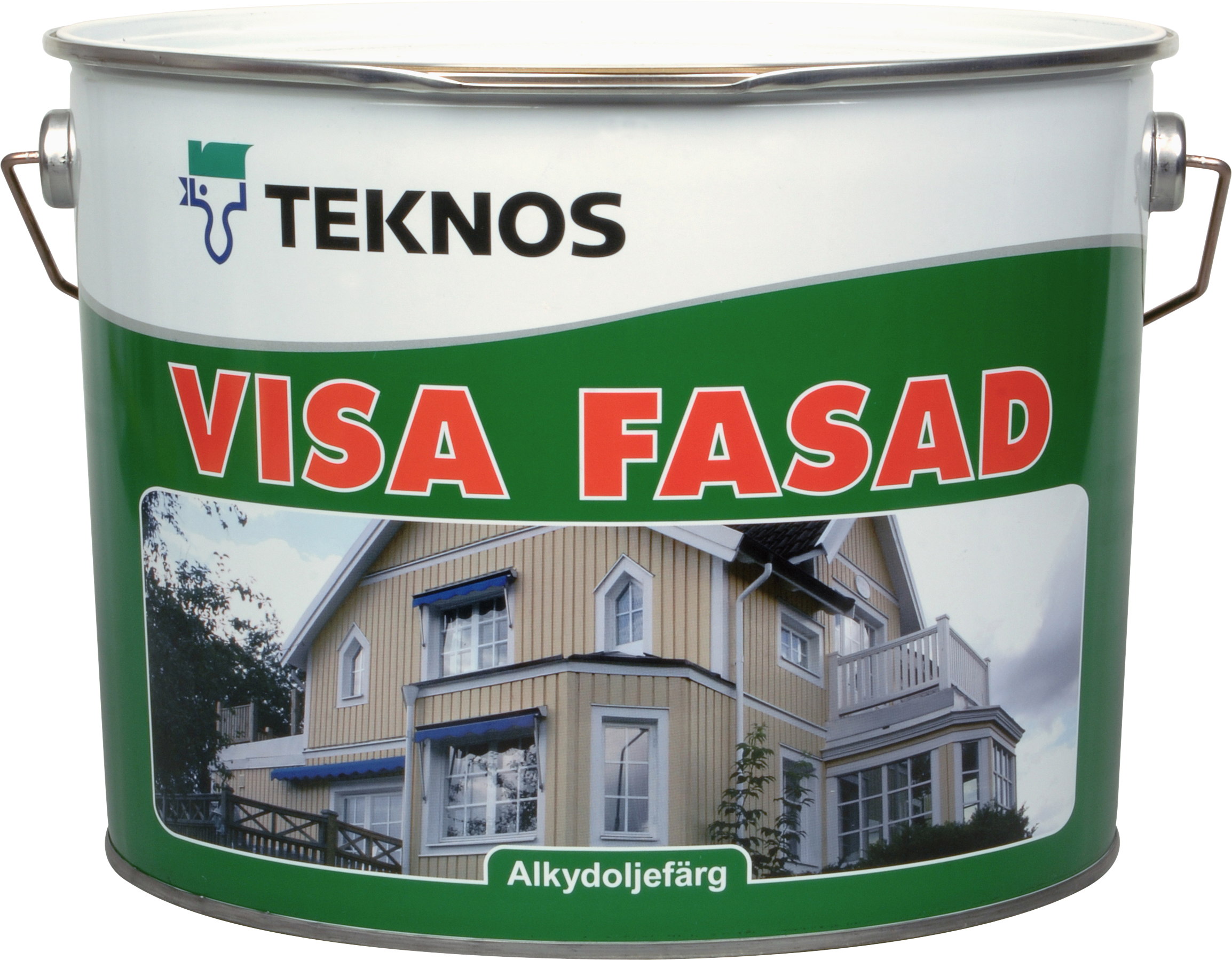 Målarfärg Teknos Visa Fasad, Husröd 0,9 l