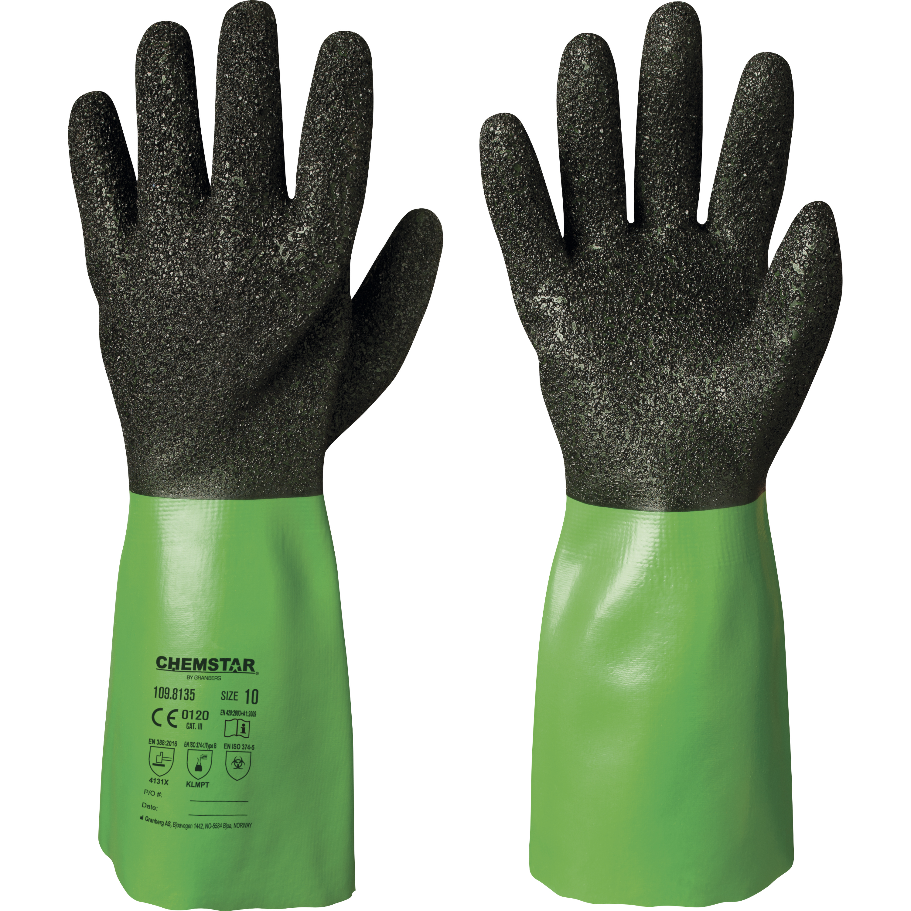 Handskar Granberg Kemikalieskydd PVC Grön 8