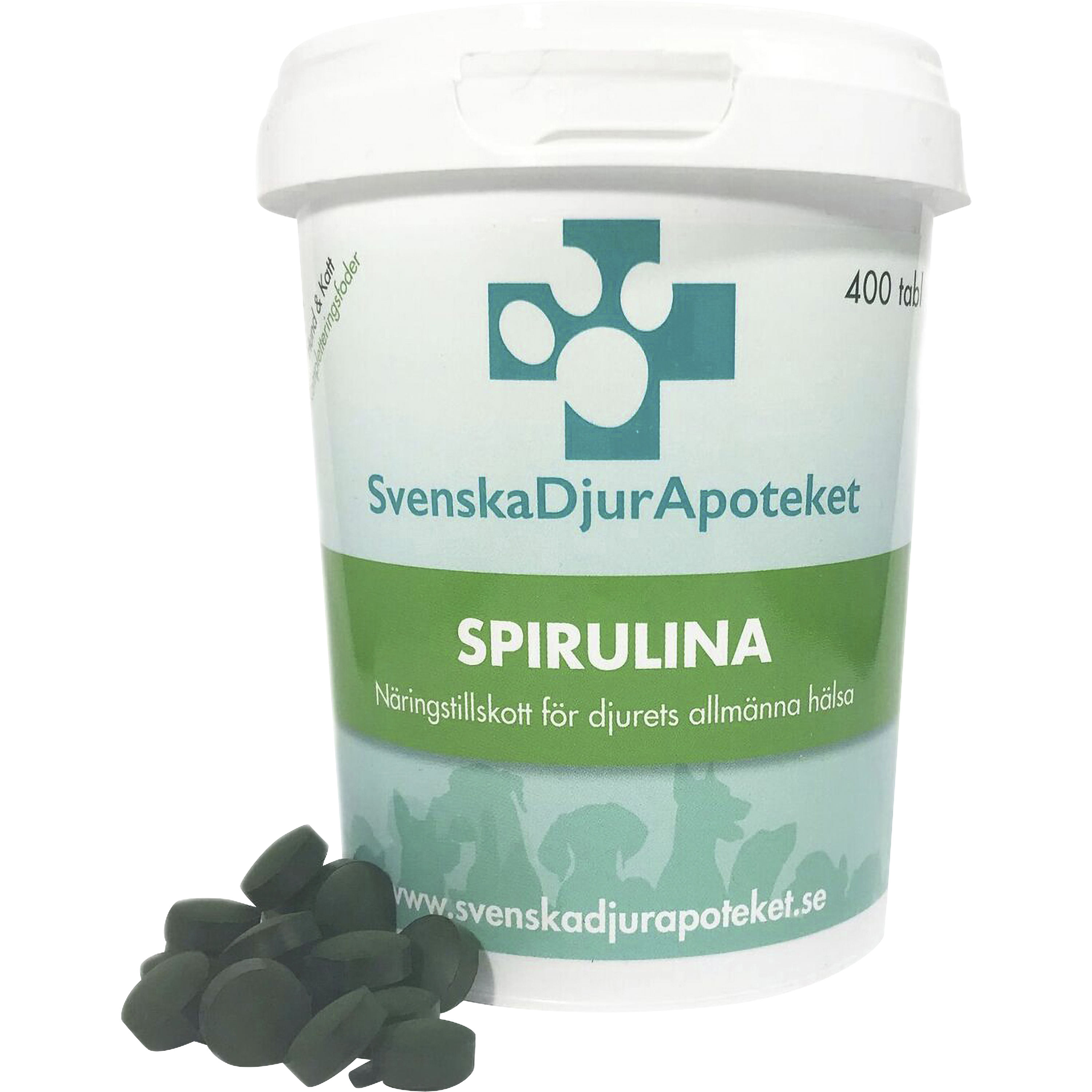 Kosttillskott Hund Svenska Djurapoteket Spirulina 400 tabletter