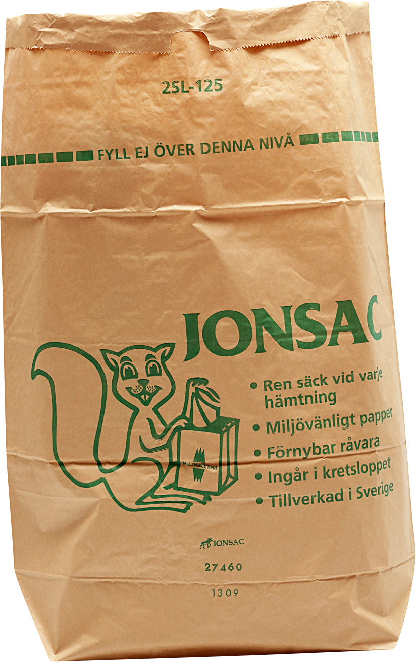 Sopsäck Jonsac Papper 125L 4-pack