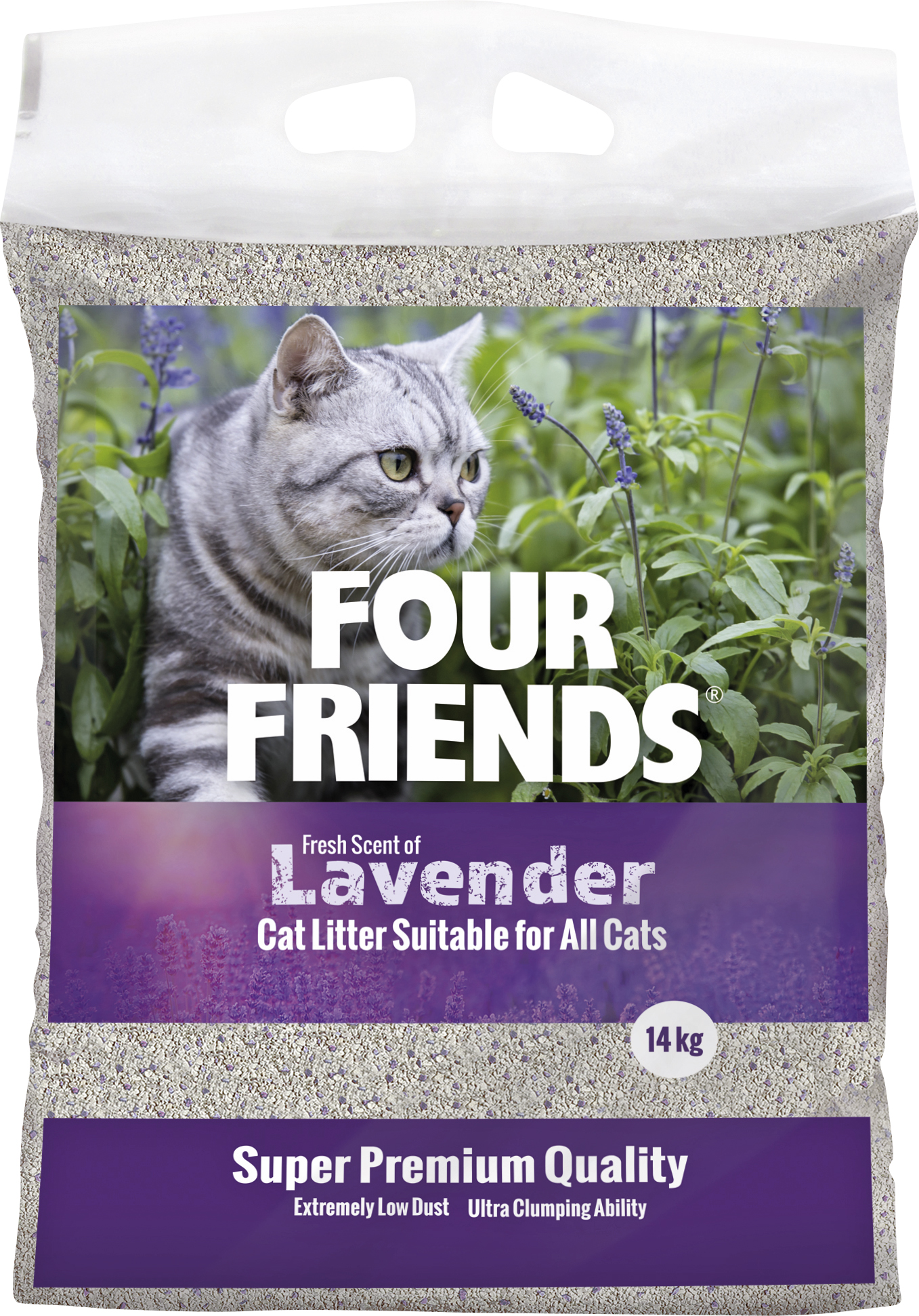 Kattsand Four Friends Lavendel 14kg