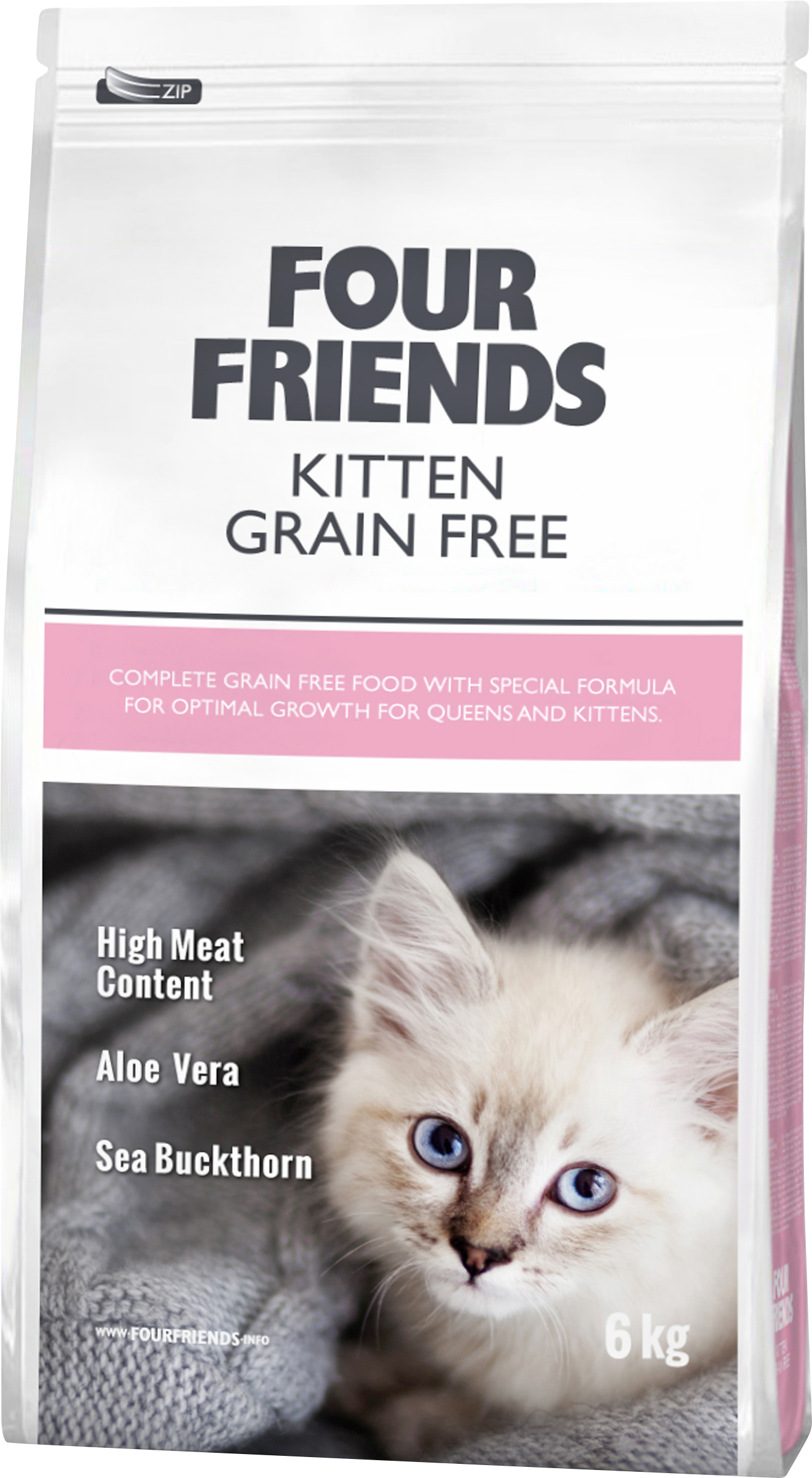 Kattmat Four Friends Grain Free Kitten, 6 kg