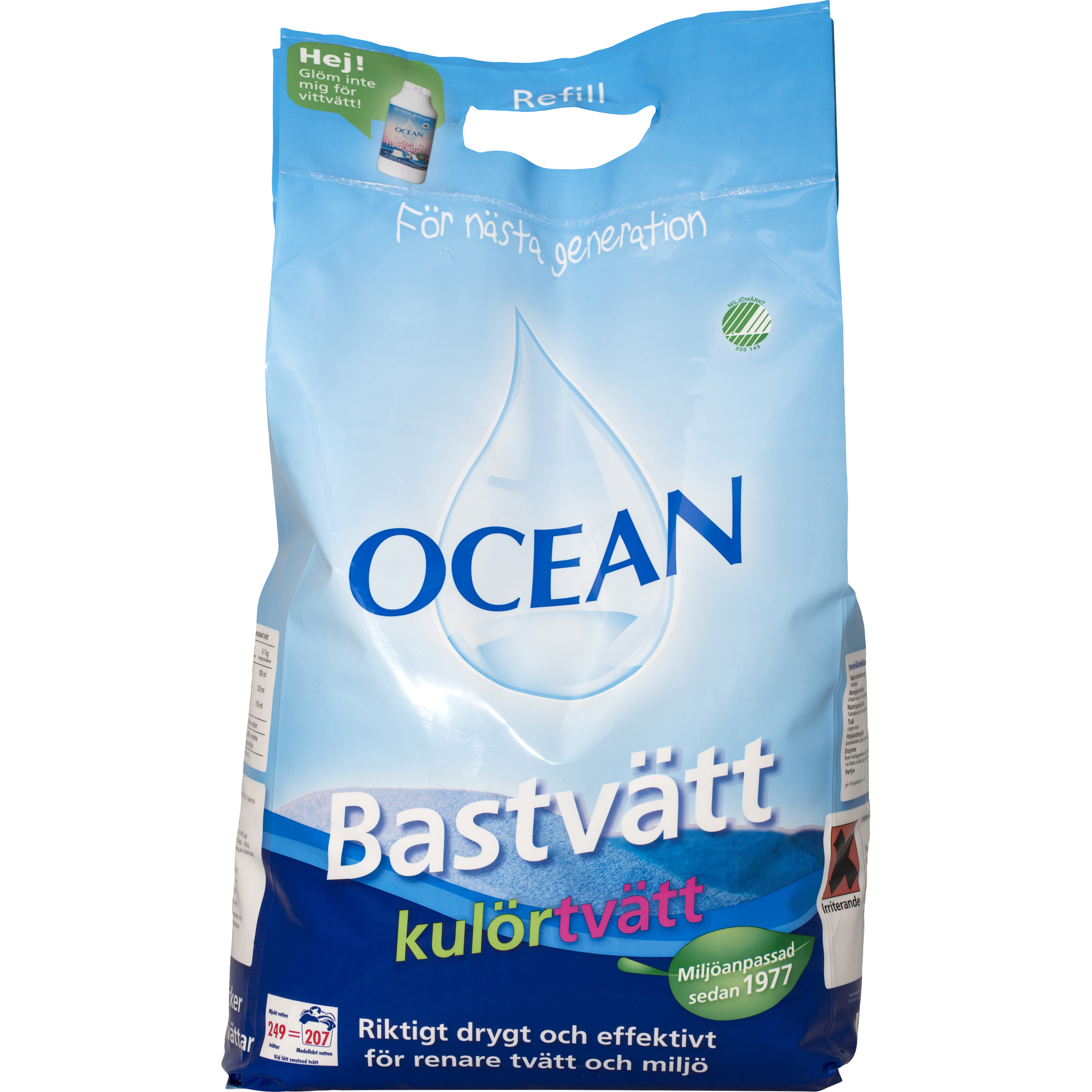Tvättmedel Ocean Bastvätt Parfymerad Refill 6,2kg