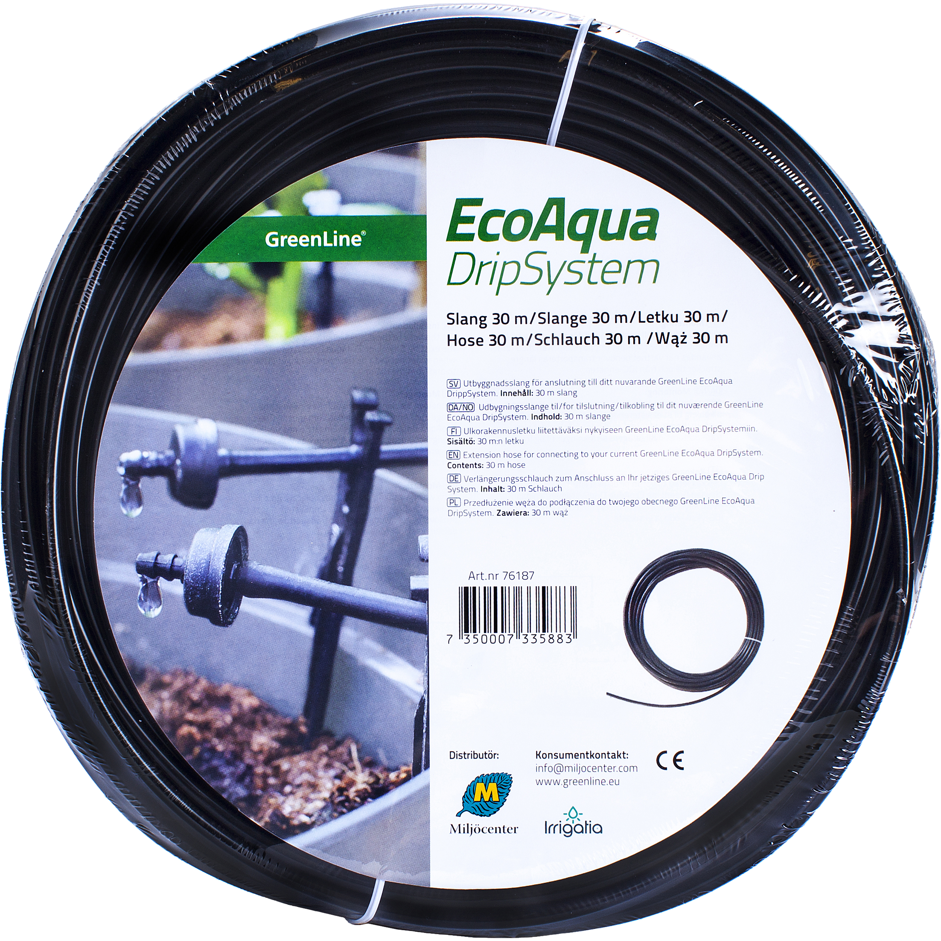 Slang Greenline till EcoAqua DripSystem 30m