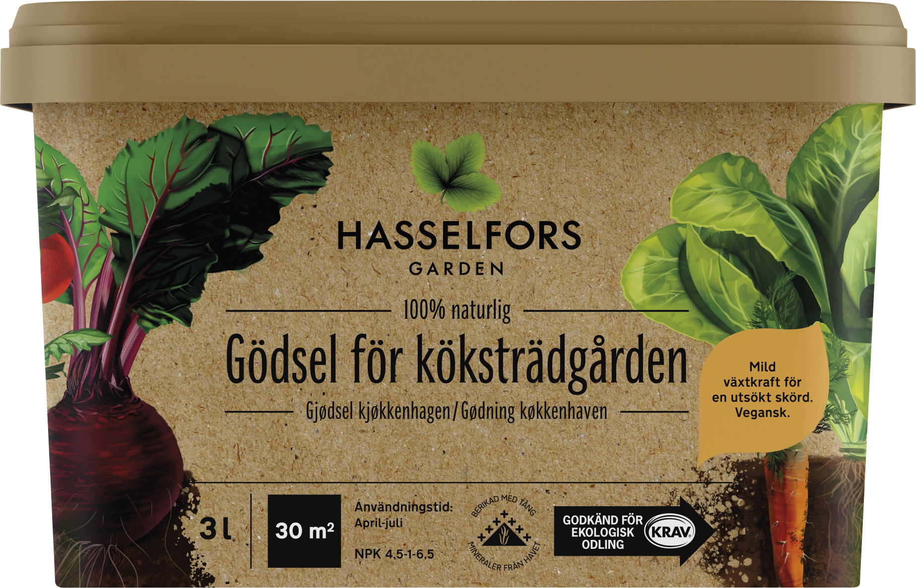 Trädgårdsgödsel Hasselfors Gödsel för Köksträdgården 3L