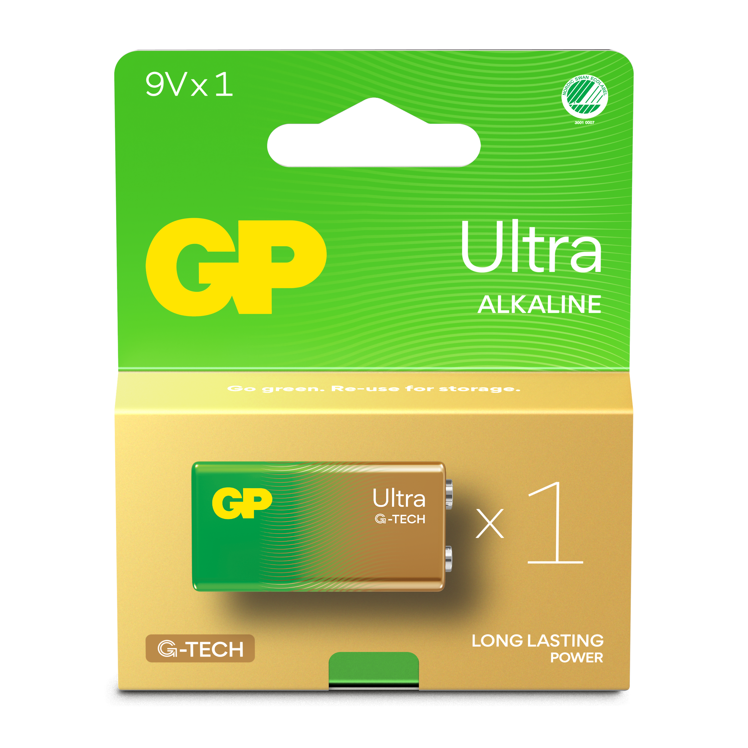 Batteri GP Batteries Ultra Alkaline 9V/6LF22 1-p