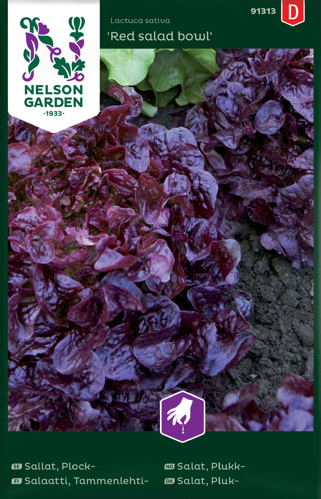 Fröer Nelson Garden Sallat Plock- Red Salad Bowl Röd
