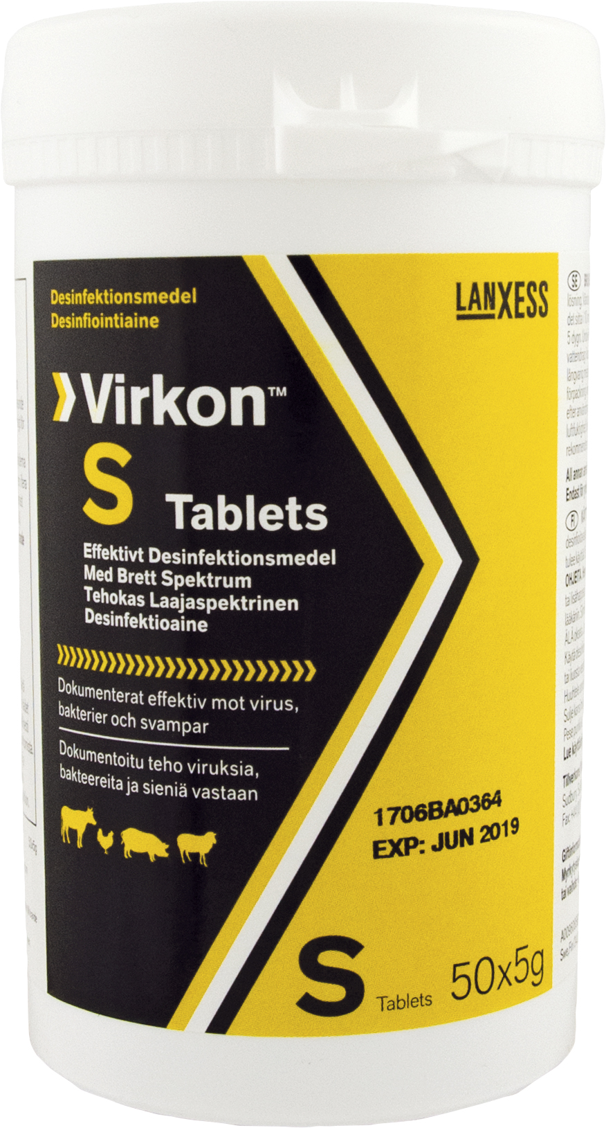 Desinfektion Virkon S tabletter,  50 x 5 g