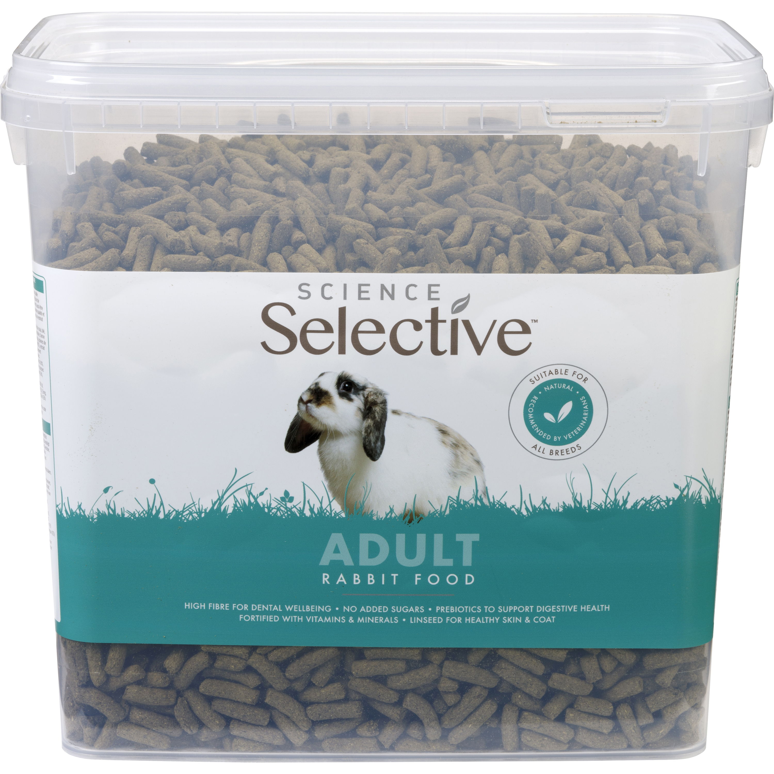 Kaninfoder Selective Adult Pellets i hink 3kg