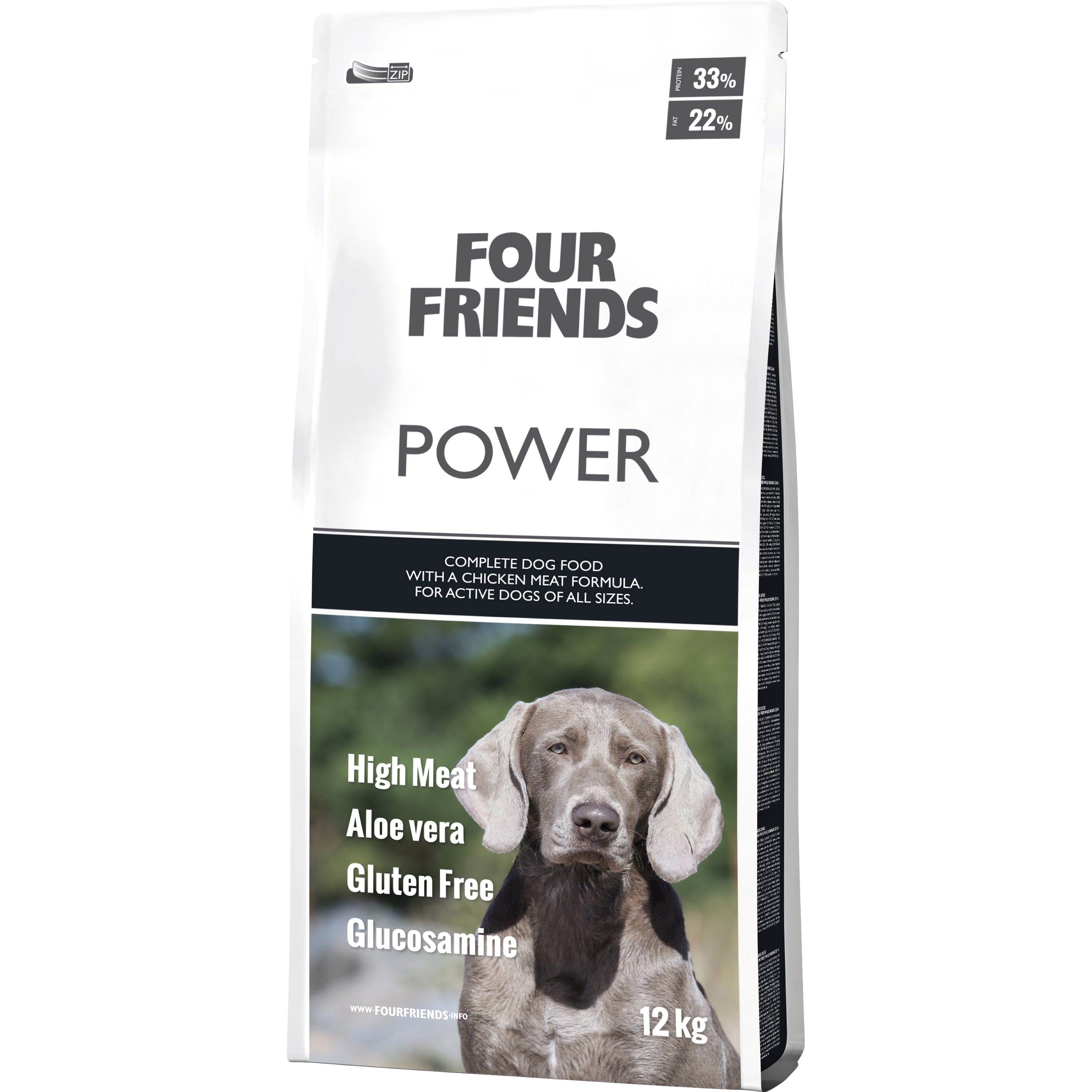 Hundfoder Four Friends Power 12kg