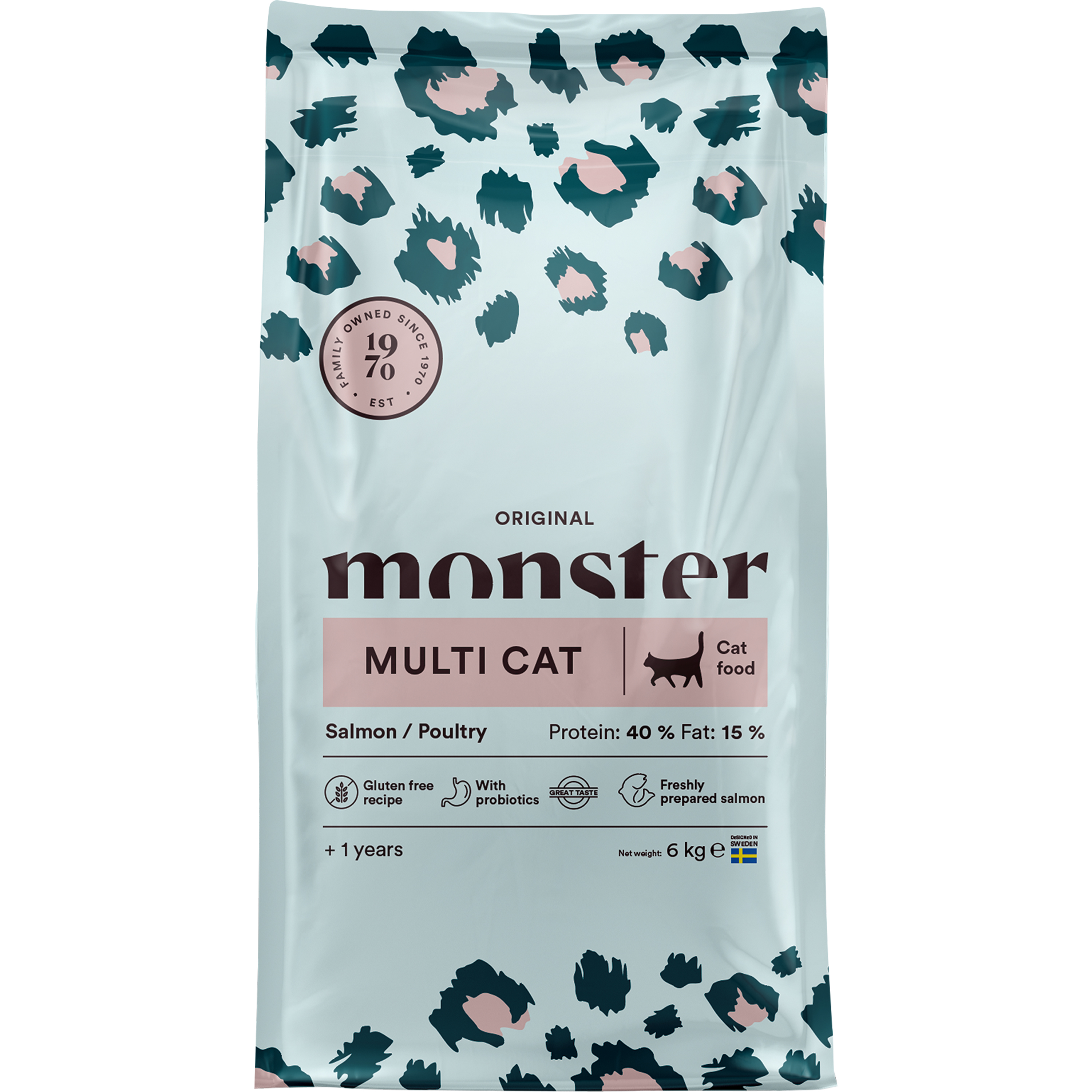 Kattmat Monster Original Adult Multi Cat Salmon/Poultry 6kg