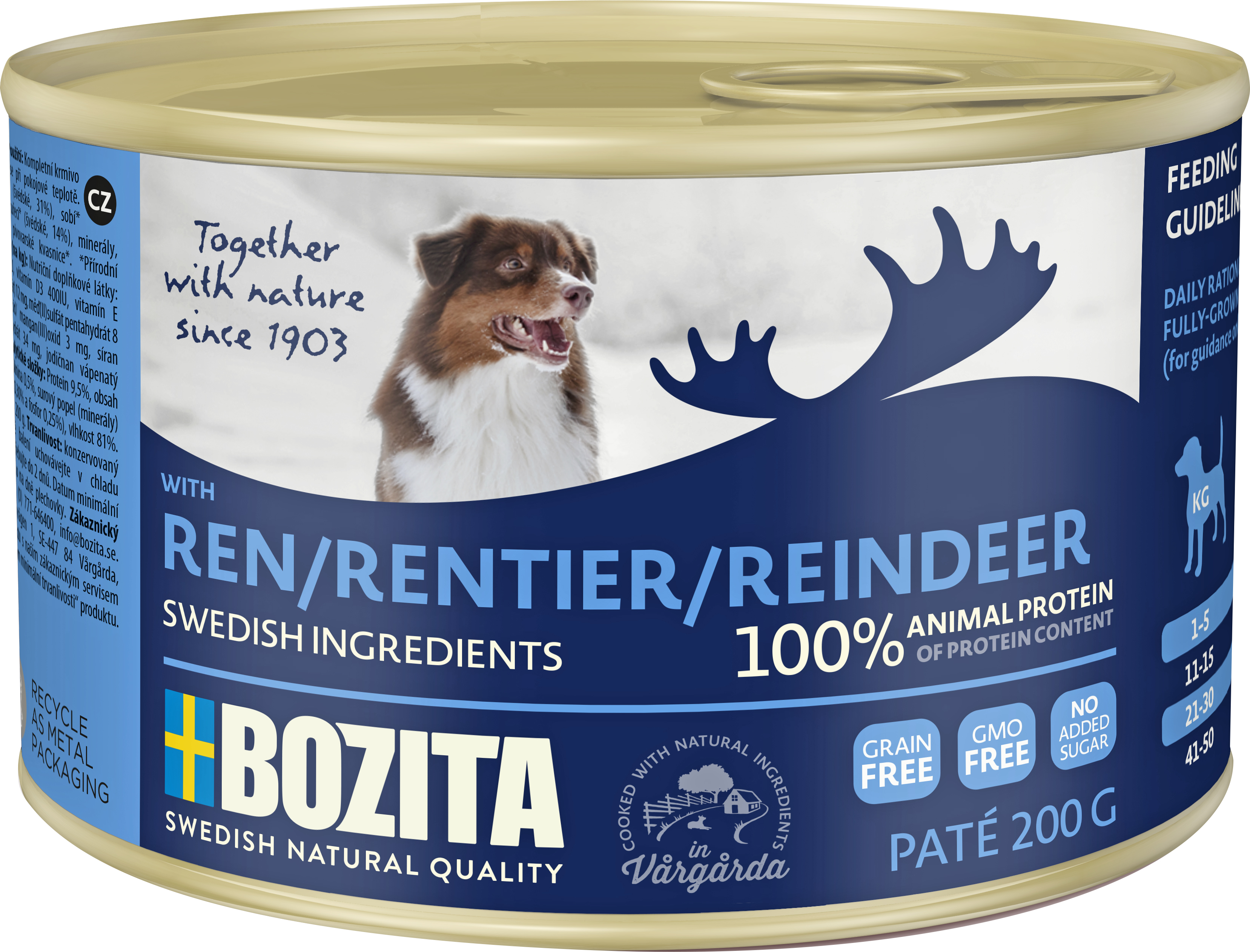 Hundfoder Bozita Paté Ren 200 g