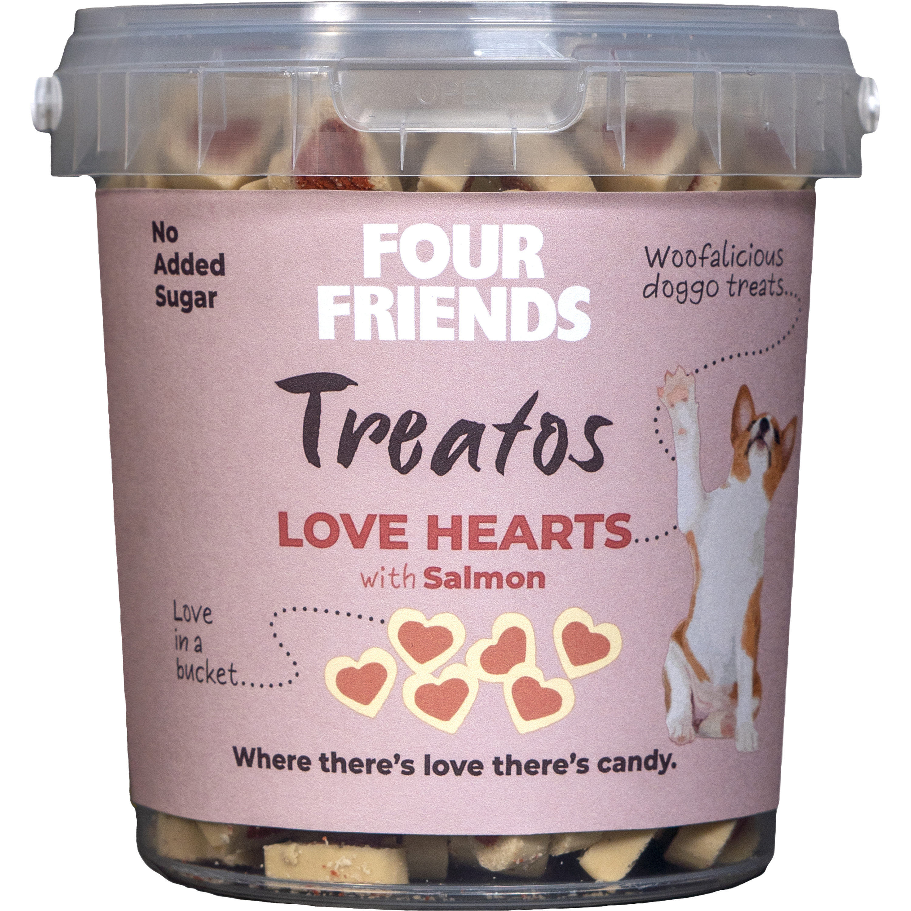 Hundgodis Four Friends Love Hearts 500 g