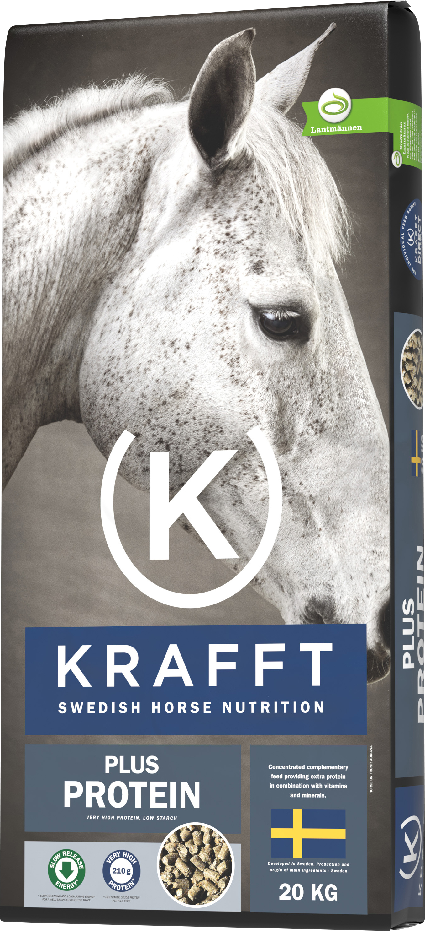 Hästfoder Krafft Plus Protein, 20 kg