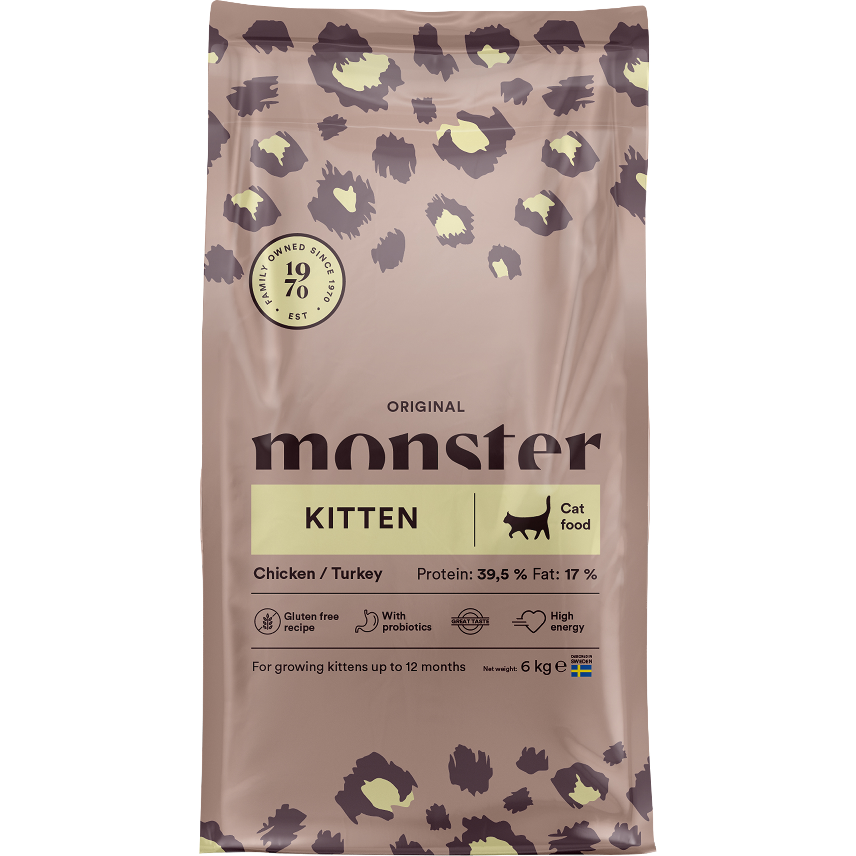 Kattmat Monster Cat Original Kitten Chicken/Turkey 6 kg