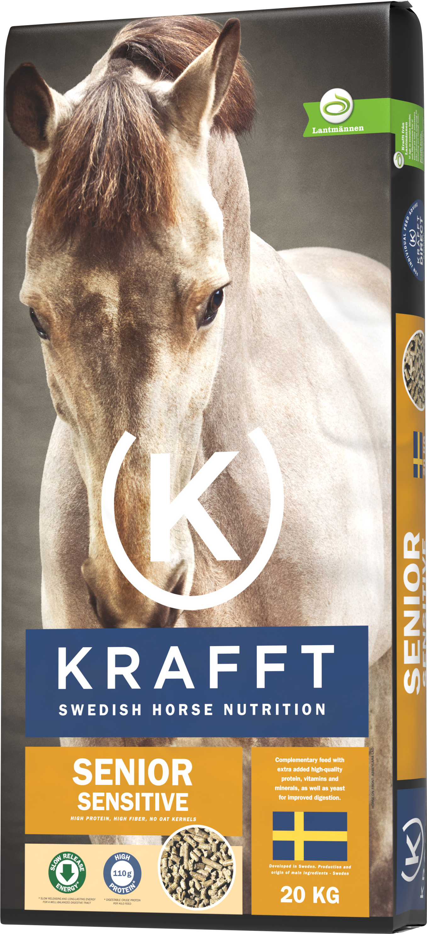 Hästfoder Krafft Senior Sensitive 20kg