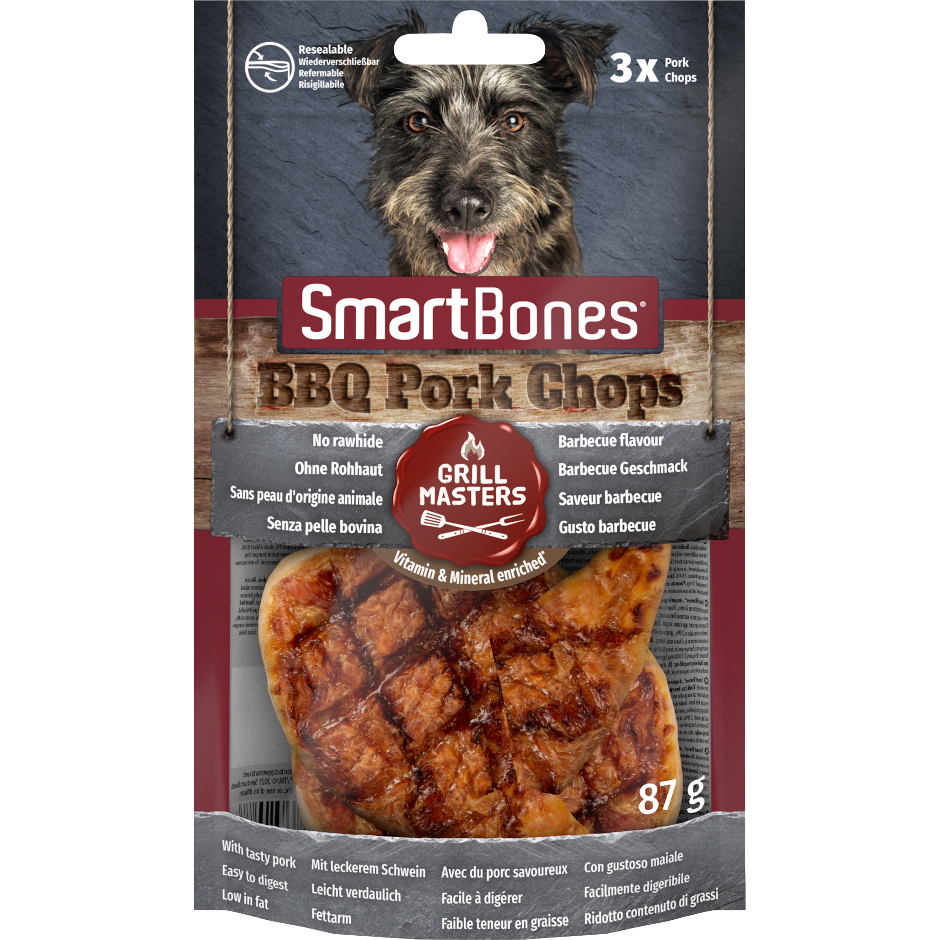 Hundtugg SmartBones BBQ Pork Chops 3-p