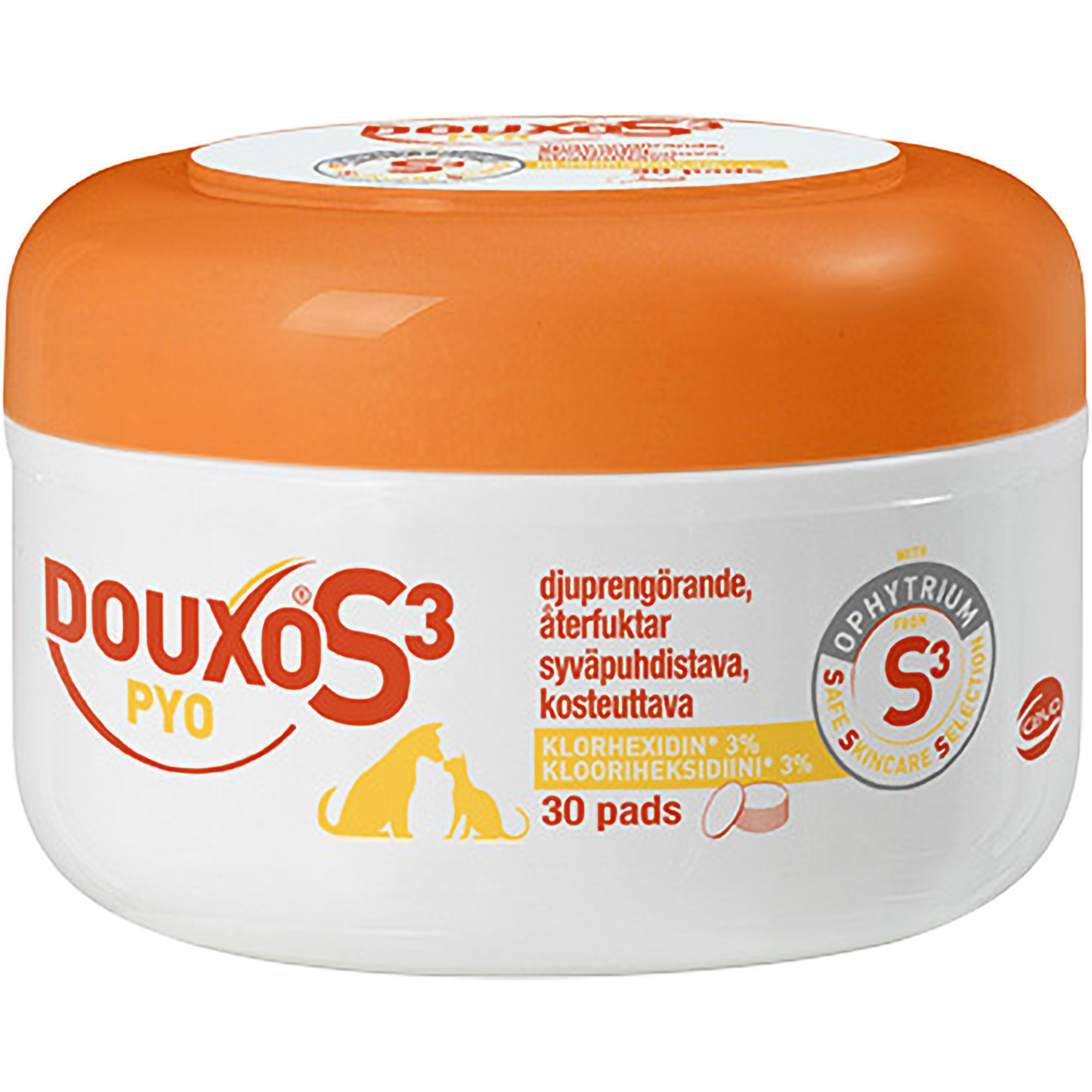 Rengörande Pads Douxo S3 Pyo Pads Klorhexidin 3% 30-p