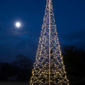 Julbelysning Fairybell Flaggstångsbelysning 10 meter, 4000 LED