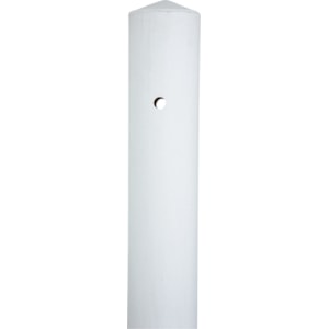 Stängselstolpe vit rund 180 cm