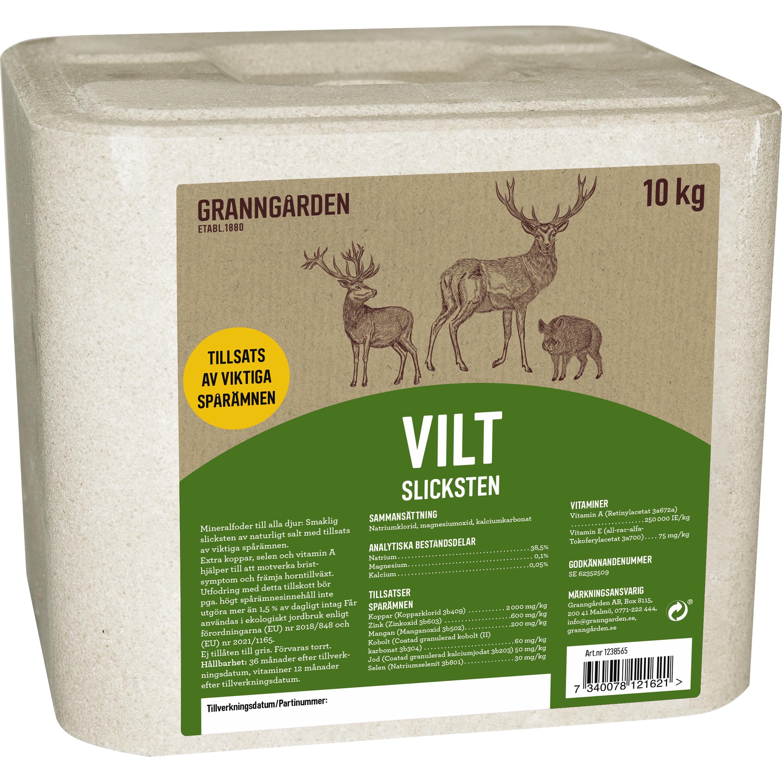Slicksten Granngården Vilt 10kg