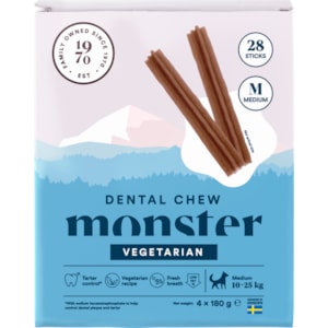 Hundtugg Monster Dog Dental Chew Vegetarian M 28-pack