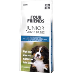 Hundfoder Four Friends Junior Large Breed, 12 kg