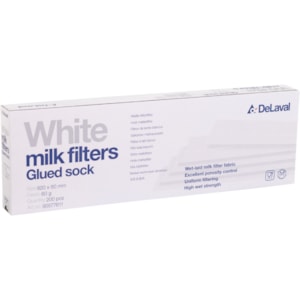 Mjölkfilter DeLaval Vit, 200 st 620 x 60 mm