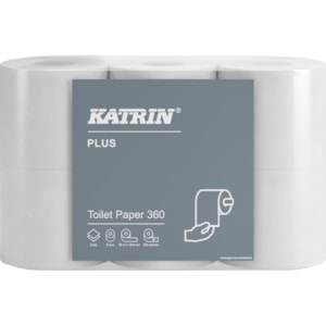 Toalettpapper Katrin Plus, 6 x 50 m