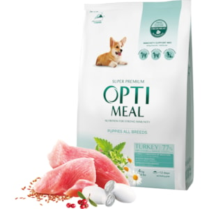 Hundfoder Optimeal Puppy All Breeds Healthy Digestion Turkey 4 kg