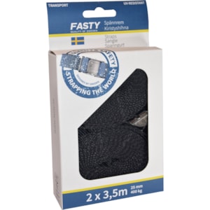 Spännband Fasty Transport Svart 350 cm