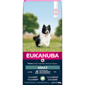 Hundfoder Eukanuba Adult Small & Medium Breed Lamm och Ris 12 kg