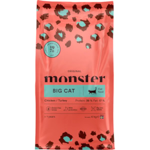 Kattmat Monster Cat Original Big Cat Chicken/Turkey 6 kg