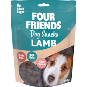 Hundgodis Four Friends Dog Snacks Lamb 200 g