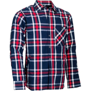 Flanellskjorta G1880 Fodrad, Blå/röd - BLÅ/RÖD, L