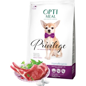Hundfoder Optimeal Adult & Senior Small Breed Hypoallergenic Lamb & Rice 4 kg
