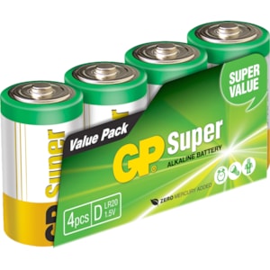Batteri GP Alkaline Super LR20, D