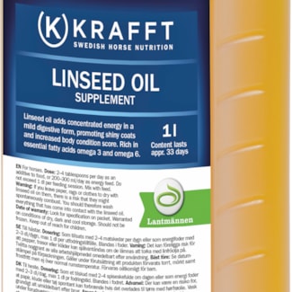 Fodertillskott Krafft Linseed Oil, 1 L