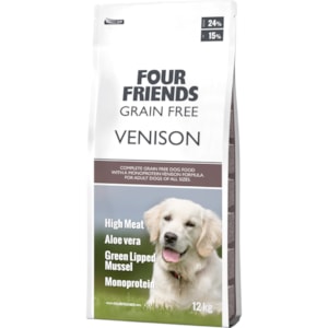 Hundfoder Four Friends Dog Grain Free Venison 12 kg