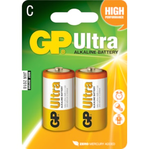 Batteri GP Alkaline Ultra LR14 C, 2-pack